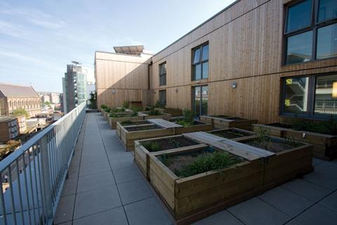 These 28 small rooftop allotments allow residents to grow some of their own food, which is one of BioRegional’s 10 principles of sustainability